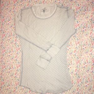 J. Crew Vintage Waffle Shirt Tee Long Sleeve Small